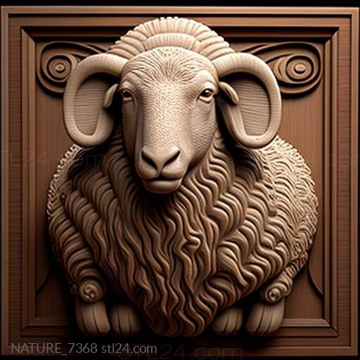 Nature and animals (st sheep 4, NATURE_7368) 3D models for cnc